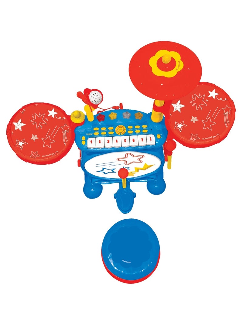 My Rock Band set completo di batteria elettronica luminosa con sedile Blu - Kiabi