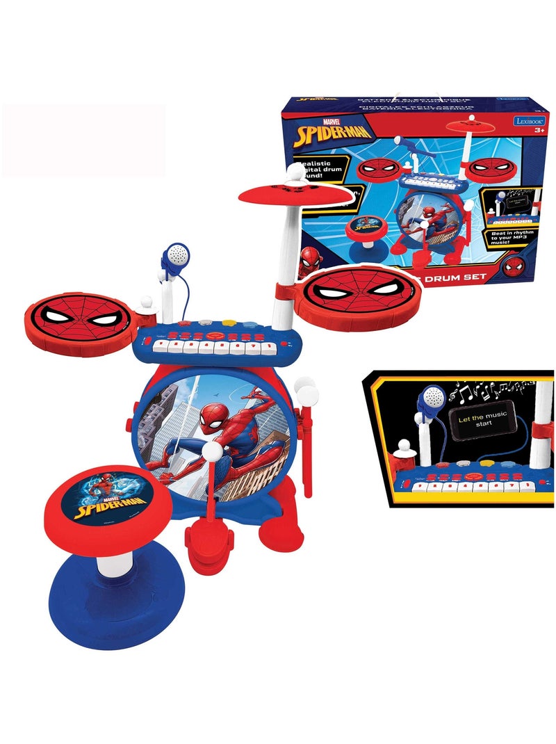 My Rock Band SpiderMan set completo di batteria elettronica luminosa con sedile Rosso - Kiabi