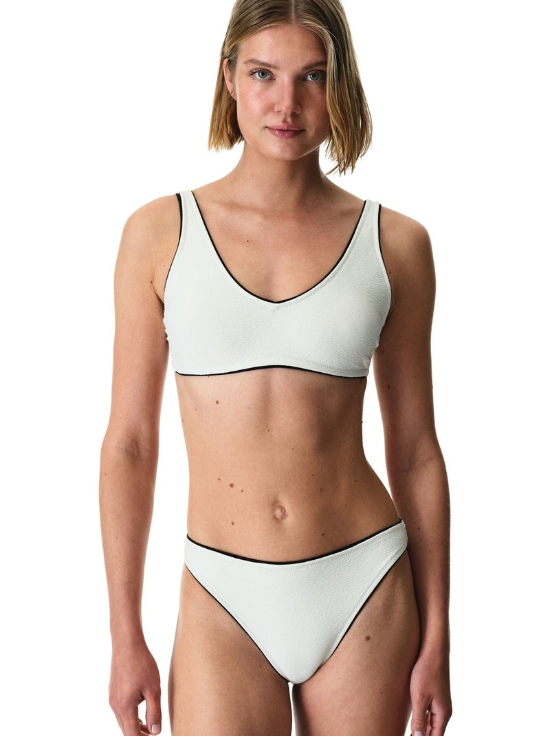 Nadia top bikini testurizzato penti Bianco sporco - Kiabi