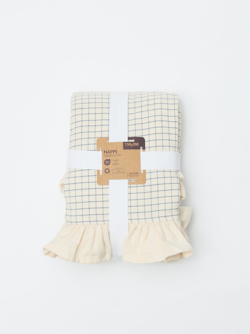Nappe con frange (150x300 cm) - Kiabi Home Beige - Kiabi