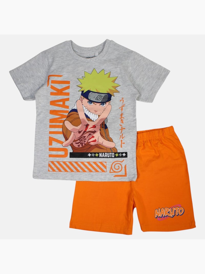 Naruto - Completo maglietta e short bambino Grigio - Kiabi