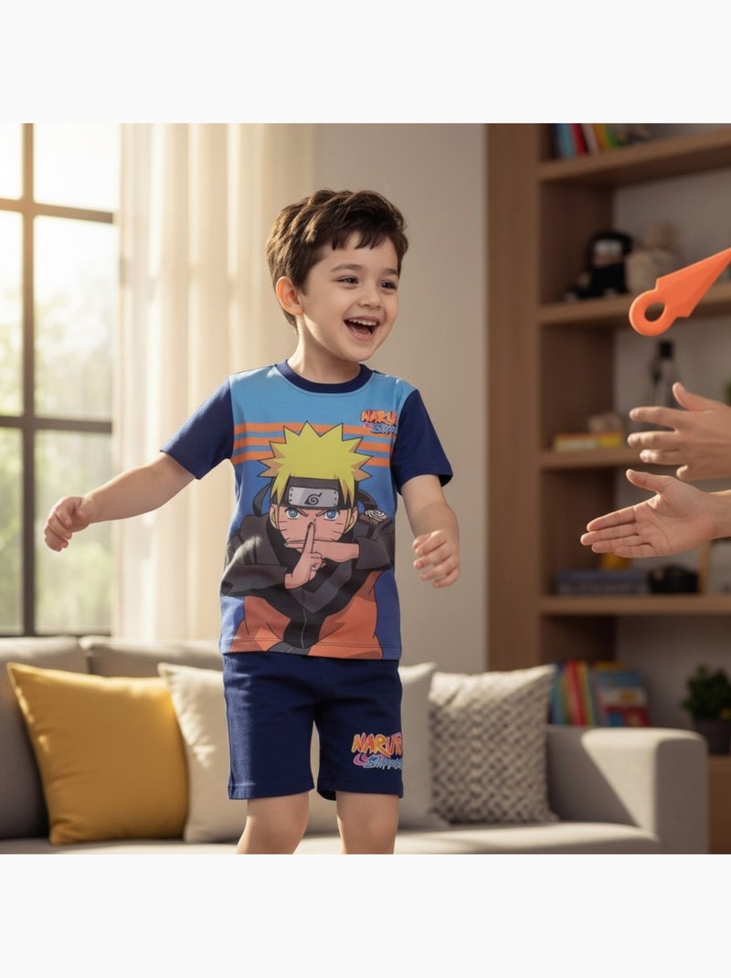 Naruto - Completo maglietta e short Blu marino - Kiabi