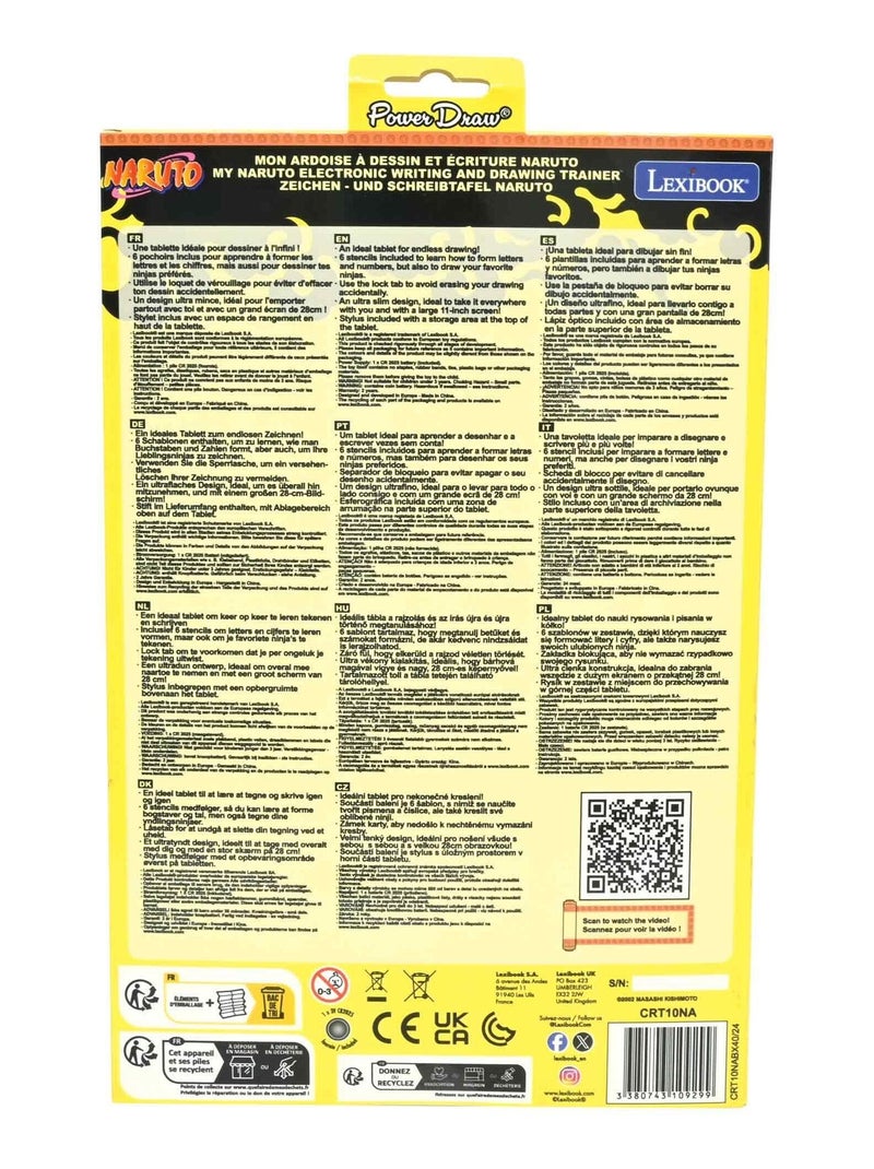 Naruto 11'' multicolore apprendimento disegno Eink tablet con stencil N/D - Kiabi