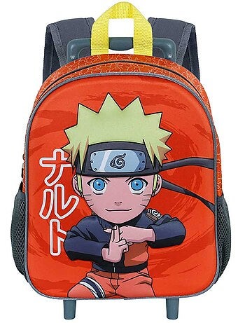 Naruto chikara zainetto 3d con ruote piccolo, multicolore