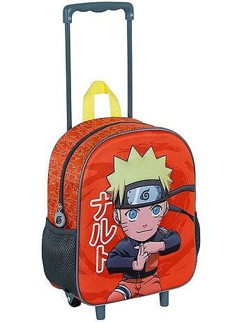 Naruto chikara zainetto 3d con ruote piccolo, multicolore