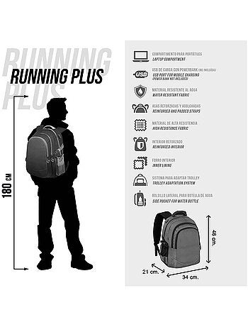 Naruto Dress Zaino Running PLUS, Multicolore
