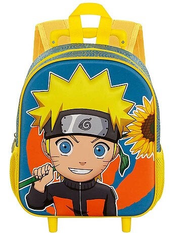 Naruto peace zainetto 3d con ruote piccolo, multicolore