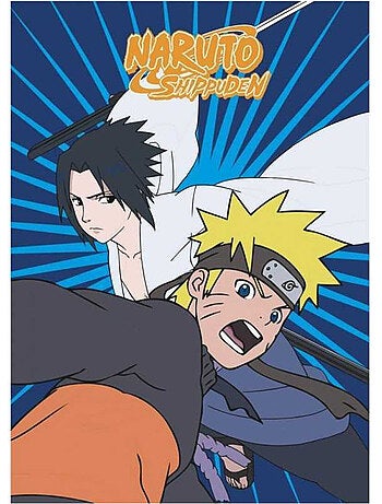 Naruto Shippuden - Plaid in pile per bambini Manga Sasuke - Coperta 100x140 cm