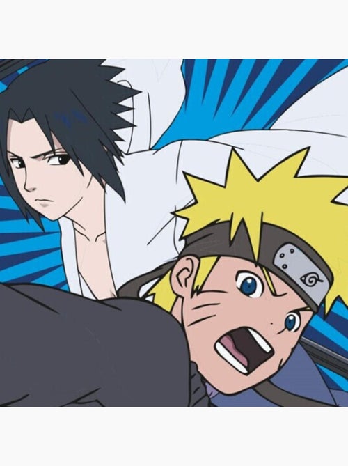 Naruto Shippuden - Plaid in pile per bambini Manga Sasuke - Coperta 100x140 cm - Kiabi