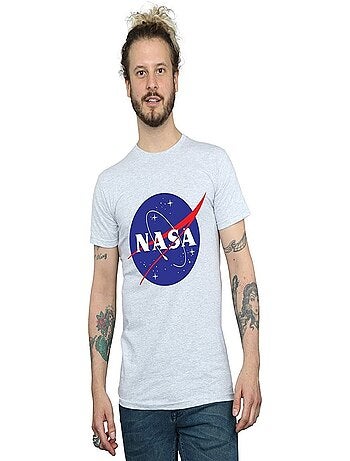 NASA Insignia Maglietta Logo Effetto Invecchiato Uomo