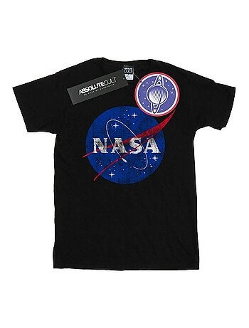 NASA Insignia Maglietta Logo Effetto Invecchiato Uomo