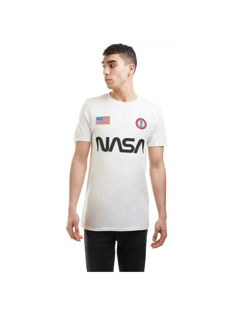 NASA Maglietta Distintivo Uomo Bianco Beige - Kiabi
