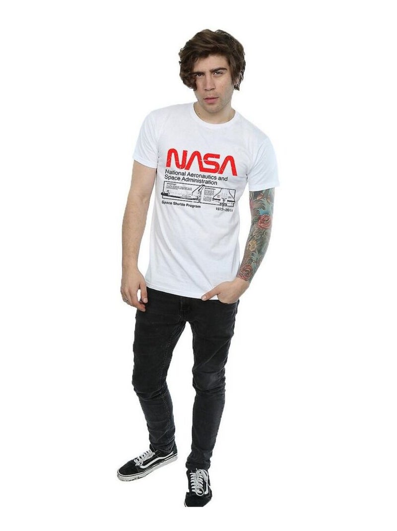 NASA Space Shuttle Maglietta Uomo Bianco - Kiabi