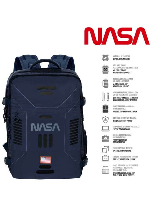 Nasa spaceship zaino grande da viaggio mercury 47x23x33cm, blu scuro - Kiabi Nasa spaceship zaino grande da viaggio mercury 47x23x33cm, blu scuro - Kiabi