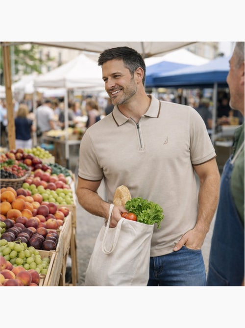 Nautica - Polo uomo a maniche corte con design moderno e chiusura con zip - Kiabi