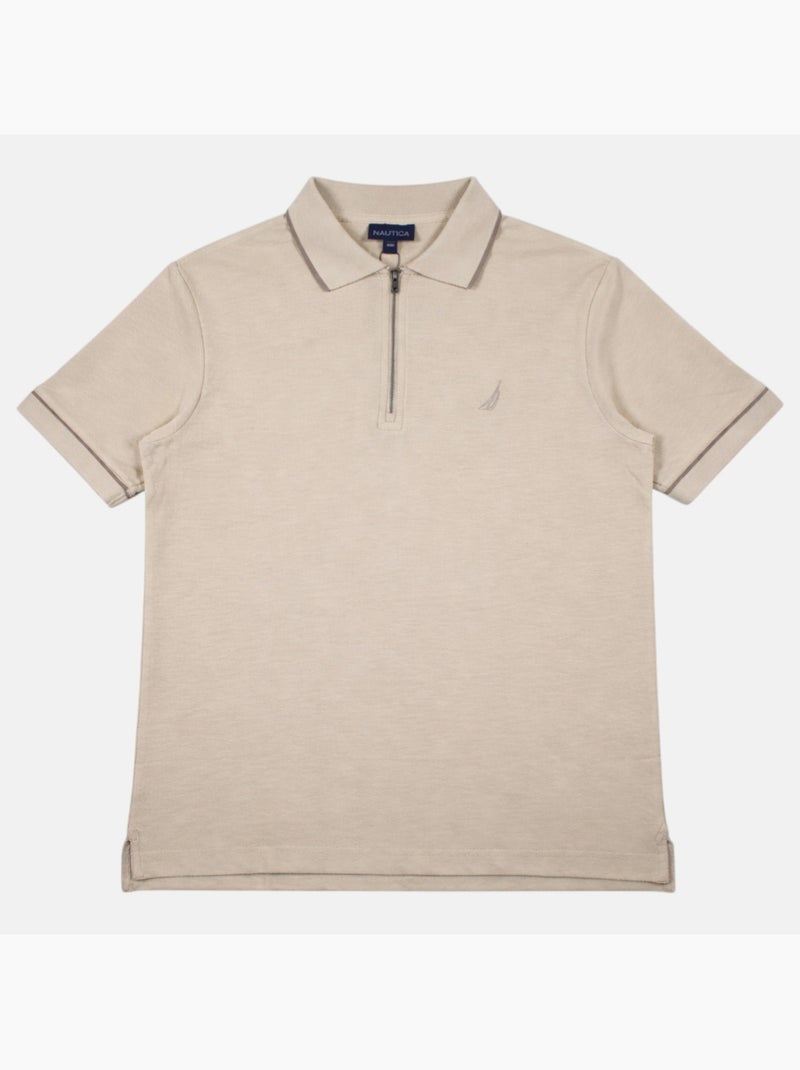 Nautica - Polo uomo a maniche corte con design moderno e chiusura con zip Grigio - Kiabi