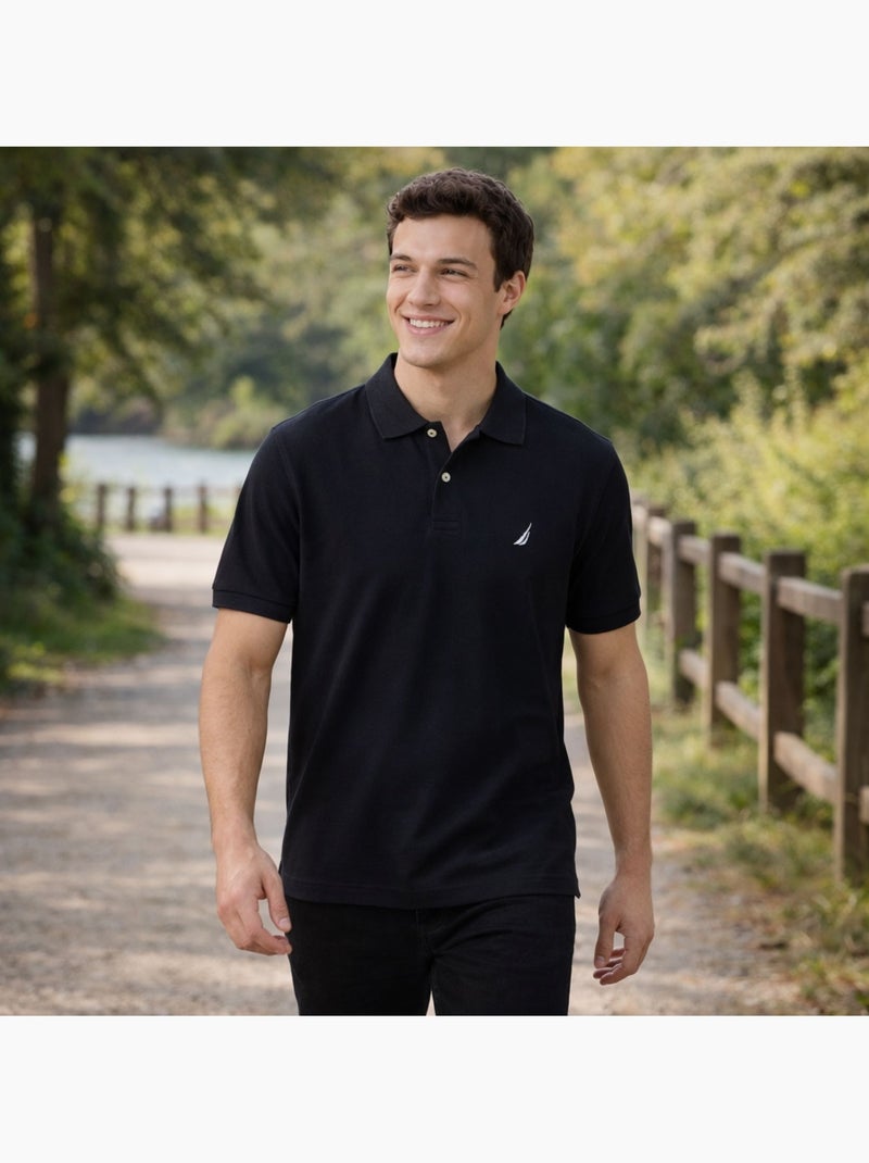 Nautica - Polo uomo a maniche corte dallo stile elegante e intramontabile Nero - Kiabi
