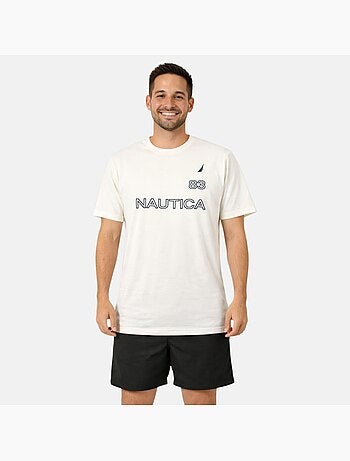 Nautica - T shirt uomo a maniche corte con design grafico moderno