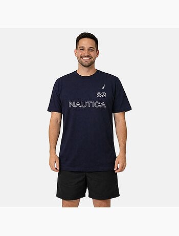 Nautica - T shirt uomo a maniche corte con design grafico moderno