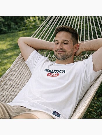 Nautica - T shirt uomo a maniche corte dallo stile casual