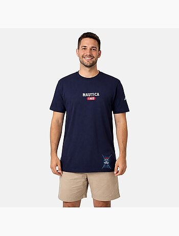 Nautica - T shirt uomo a maniche corte dallo stile casual