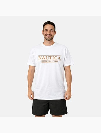 Nautica - T shirt uomo a maniche corte dallo stile semplice e moderno