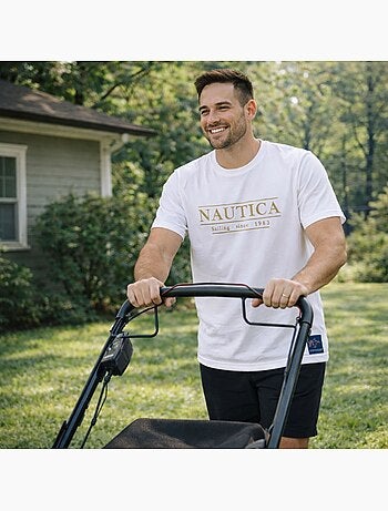 Nautica - T shirt uomo a maniche corte dallo stile semplice e moderno