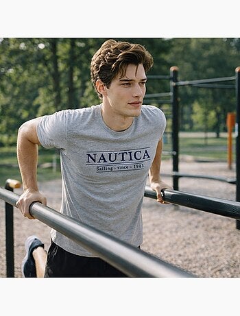 Nautica - T shirt uomo a maniche corte dallo stile semplice e moderno