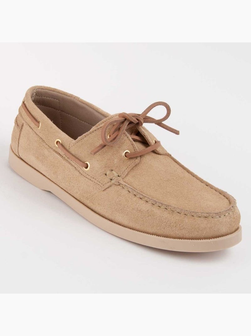 Nautico Pelle Naturale Purapiel Beige - Kiabi
