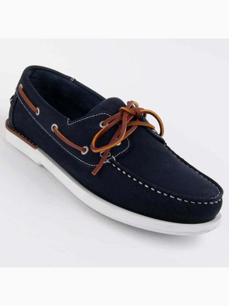 Nautico Pelle Naturale Purapiel Blu - Kiabi