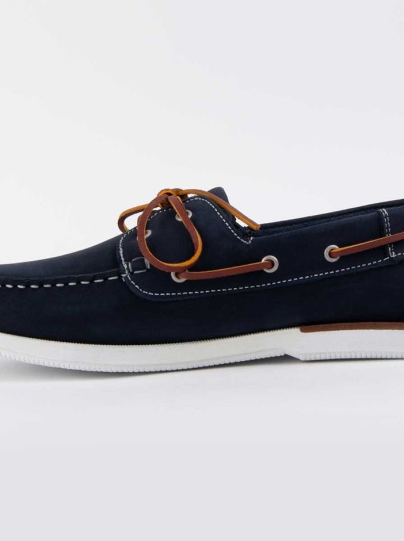 Nautico Pelle Naturale Purapiel Blu - Kiabi