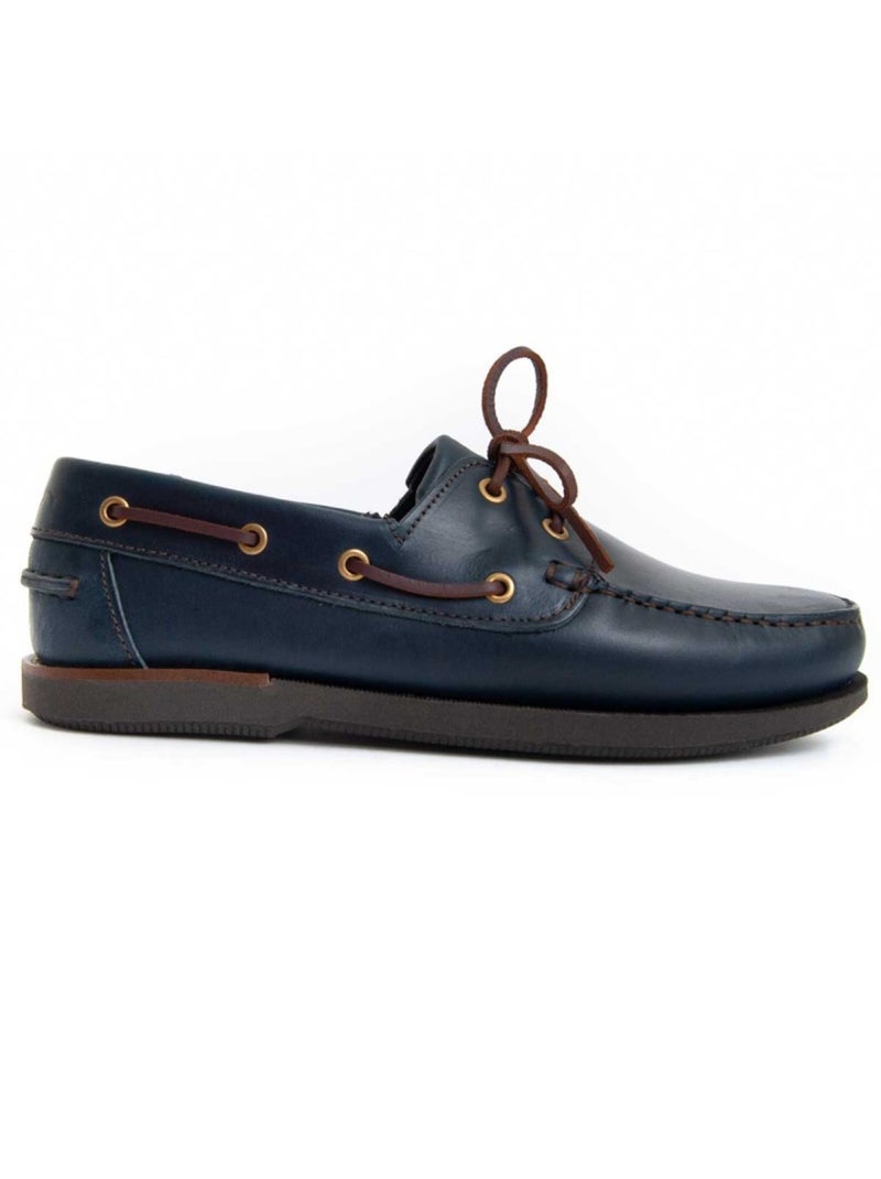 Nautico Pelle Naturale Purapiel Blu - Kiabi