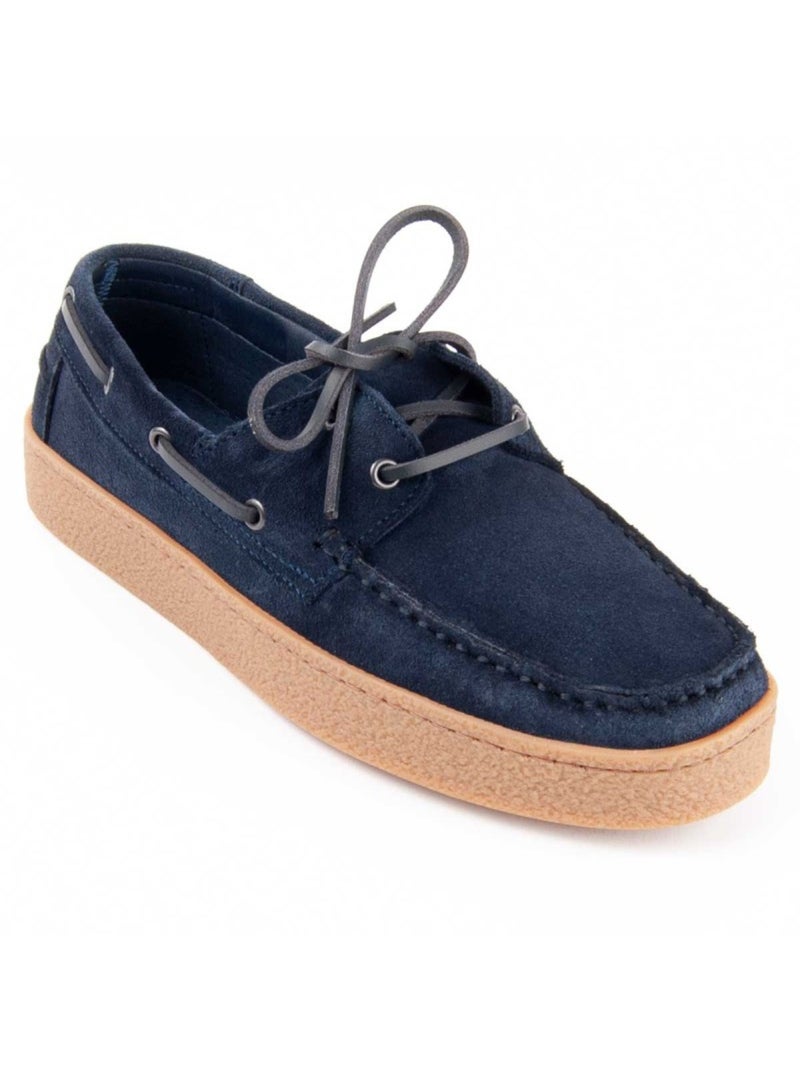 Nautico Pelle Naturale Purapiel Blu - Kiabi