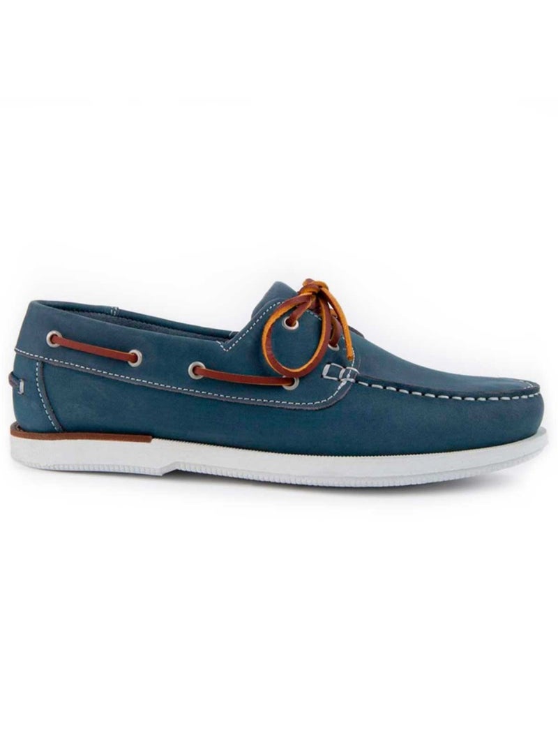 Nautico Pelle Naturale Purapiel Blu - Kiabi