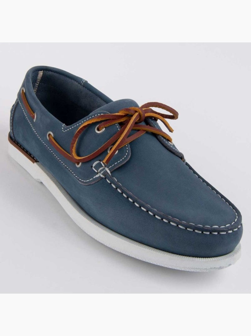 Nautico Pelle Naturale Purapiel Blu - Kiabi