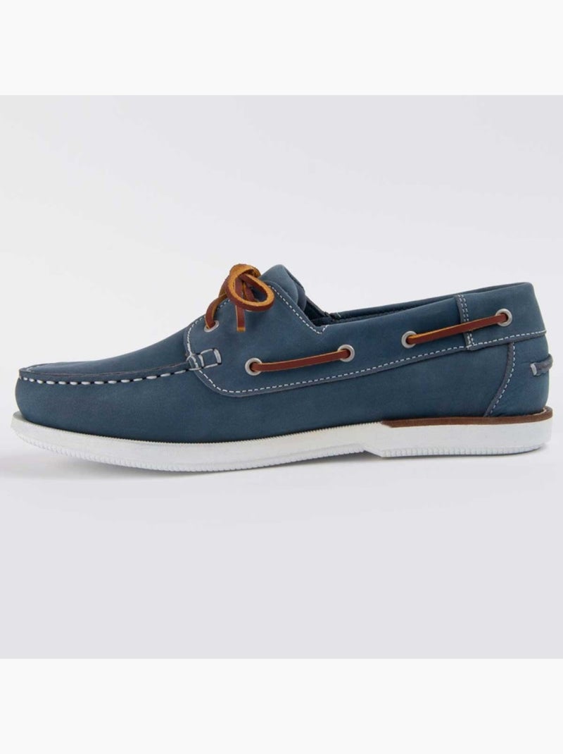Nautico Pelle Naturale Purapiel Blu - Kiabi