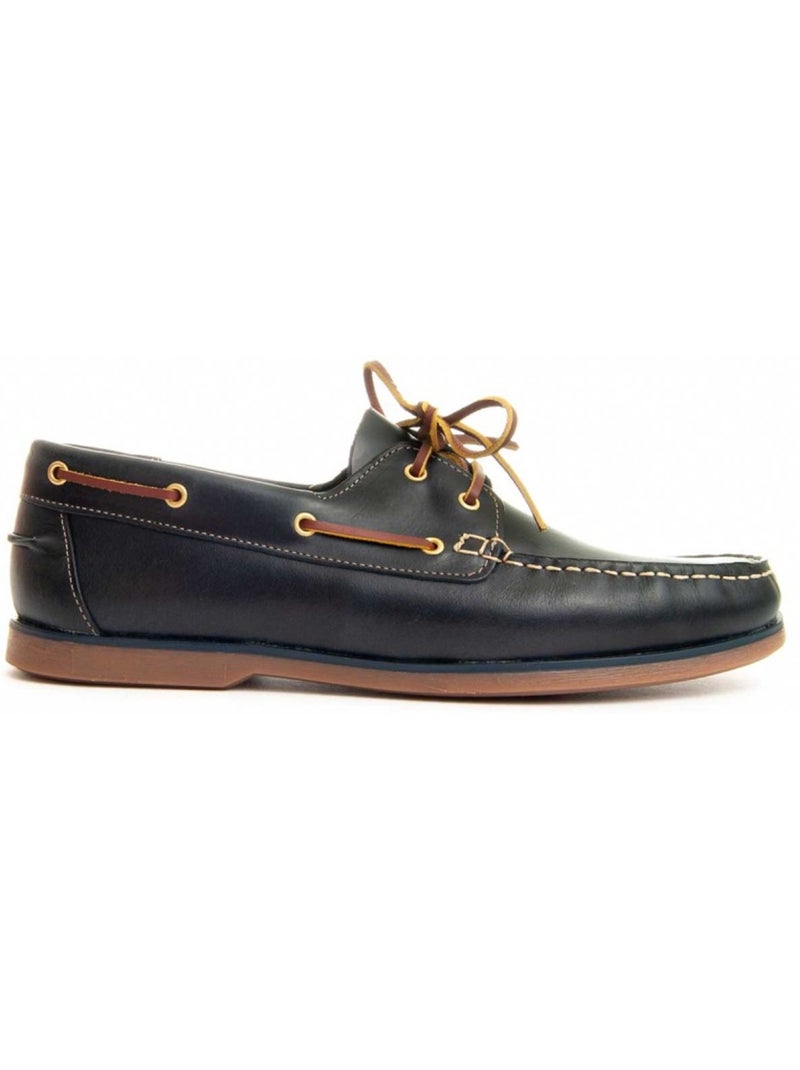 Nautico Pelle Naturale Purapiel Blu Nero - Kiabi