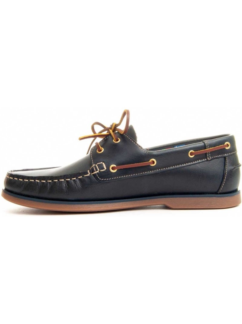 Nautico Pelle Naturale Purapiel Blu Nero - Kiabi