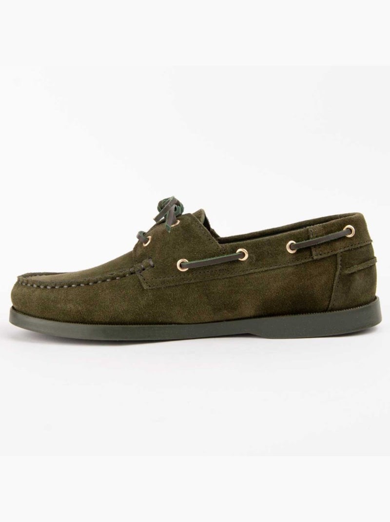 Nautico Pelle Naturale Purapiel Verde - Kiabi