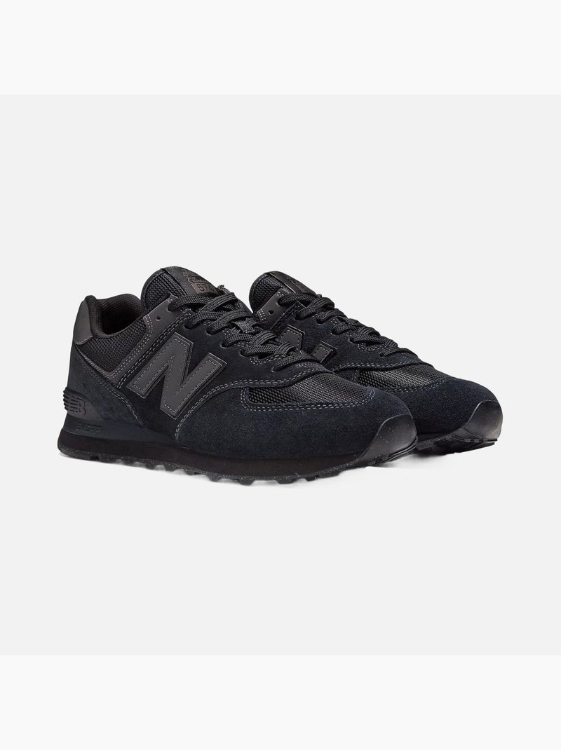 New Balance 574 Scarpe Pelle ScamosciataUomo Nero - Kiabi