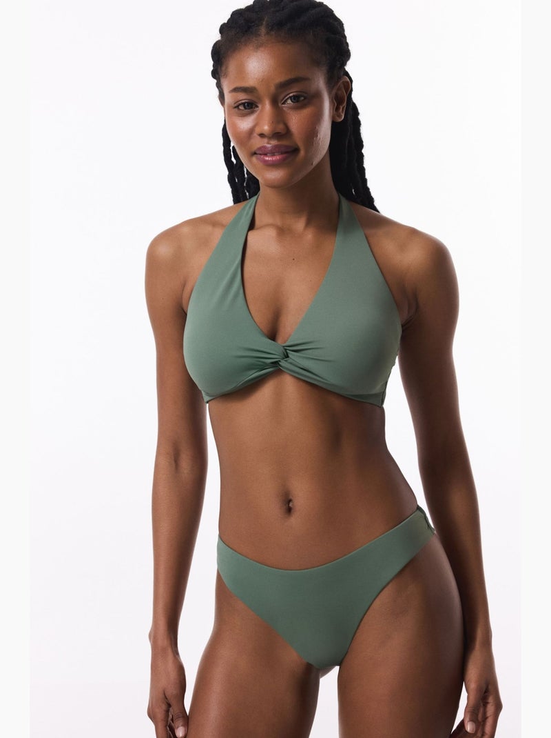 New top bikini triangolo twist con ferretto penti Cachi - Kiabi
