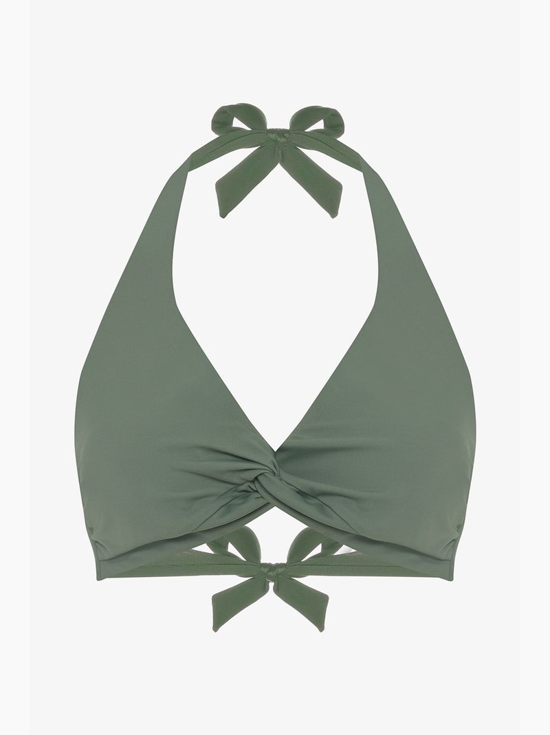 New top bikini triangolo twist con ferretto penti Cachi - Kiabi
