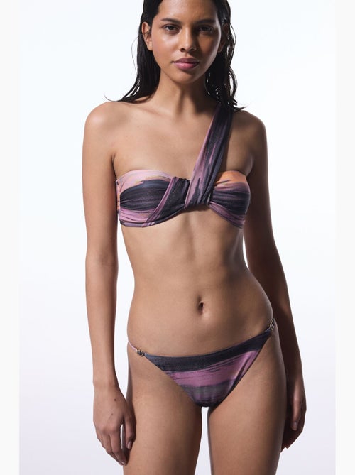 Nixie top bikini a una spalla a righe penti - Kiabi Nixie top bikini a una spalla a righe penti - Kiabi