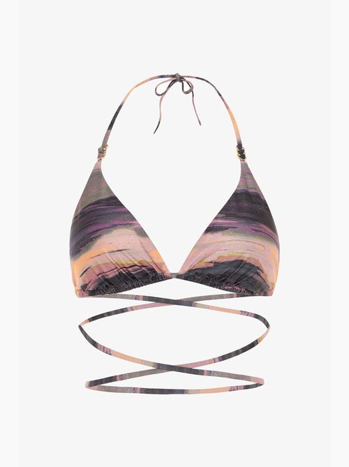 Nixie top bikini triangolo a righe con fibbia penti - Kiabi