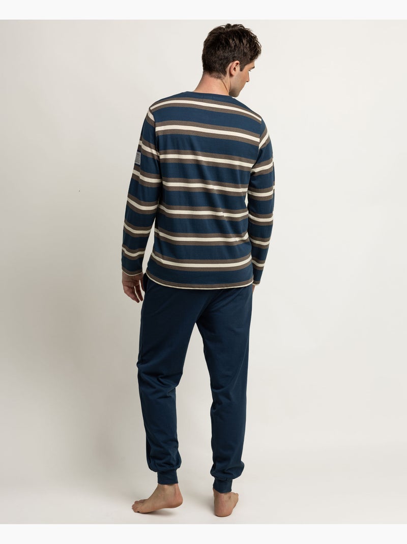NUOVO PIANO Pigiama a maniche lunghe da uomo Terrain Blu - Kiabi