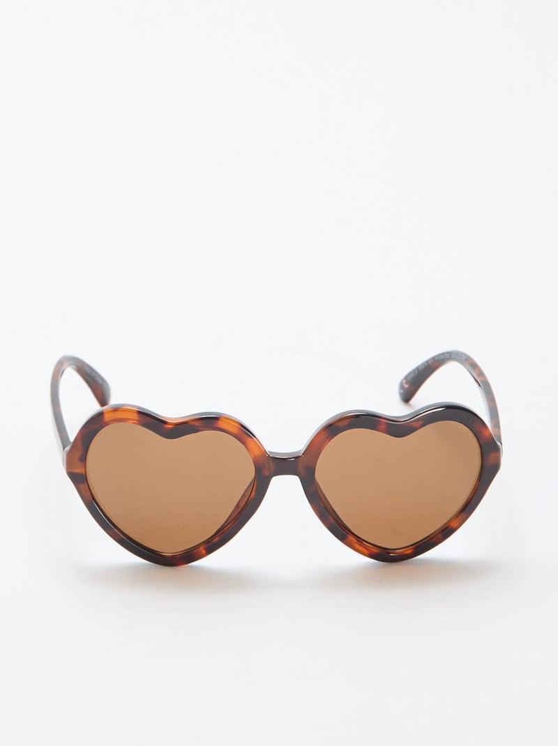 Occhiali da sole a forma di cuore Marrone - Kiabi