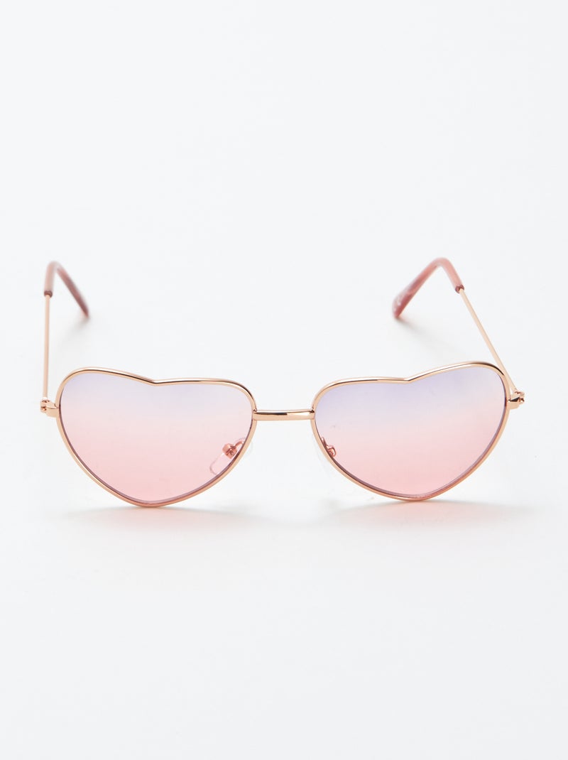 Occhiali da sole a forma di cuore ROSA - Kiabi