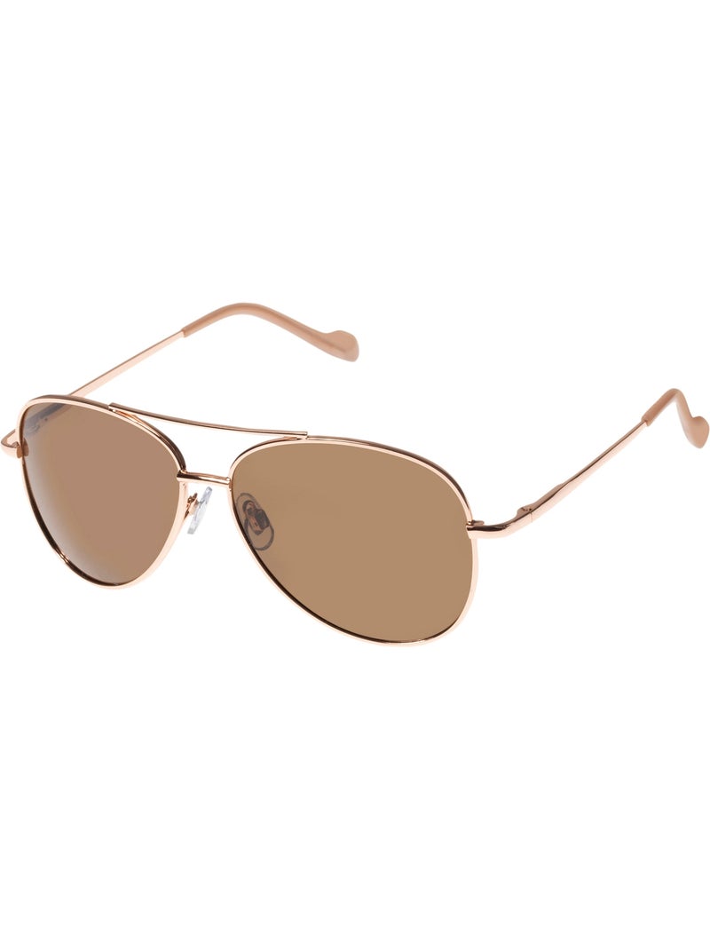 Occhiali da sole aste flessibili, lenti polarizzate unisex adulto Oro rosa - Kiabi