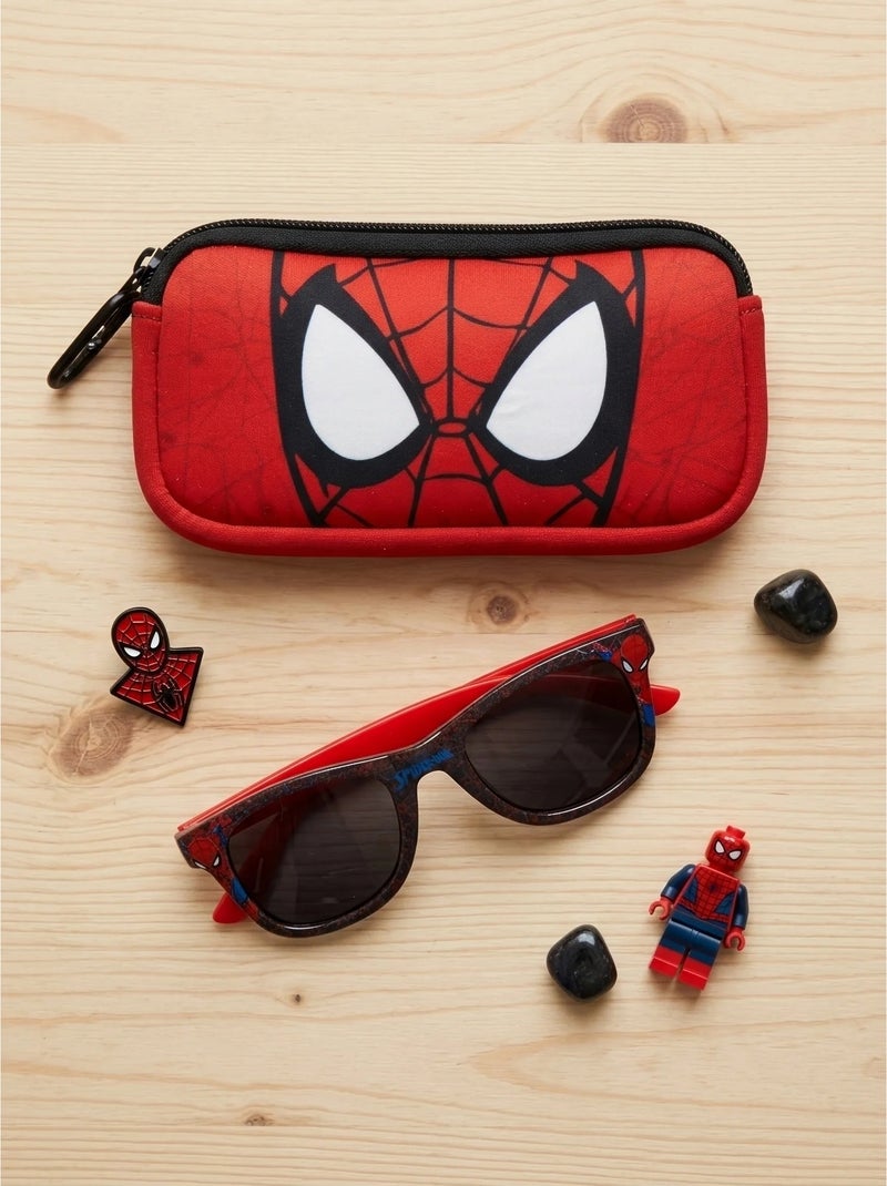 Occhiali da sole bambino con custodia coordinata Spiderman Marvel Rosso - Kiabi