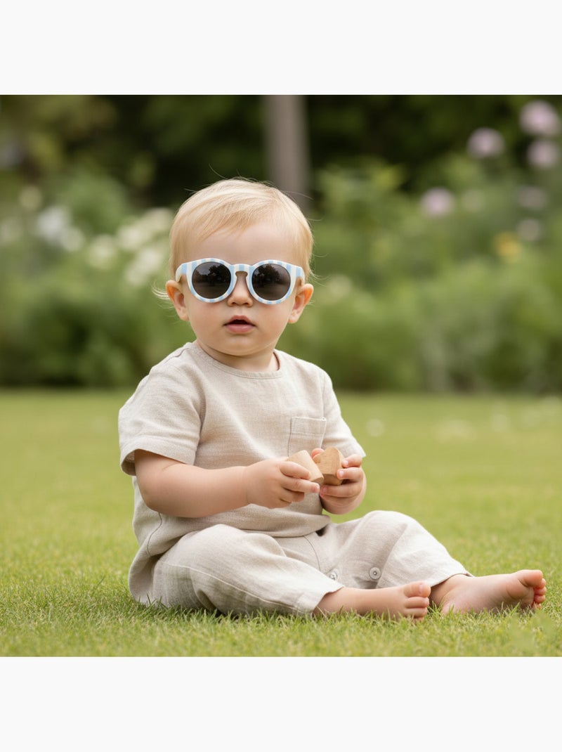 Occhiali da sole bebè flessibili protezione UV Blu écru - Kiabi
